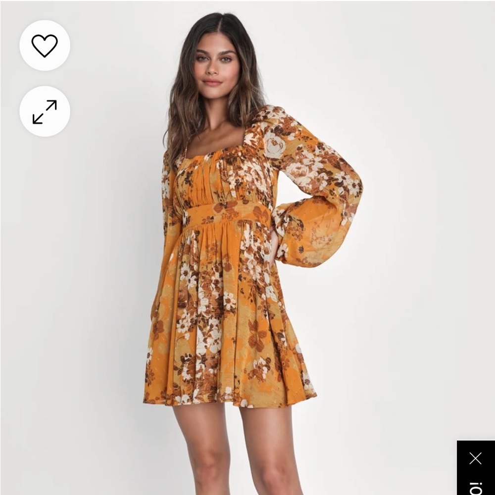 Gorgeous Vibe Yellow Floral Print Babydoll Mini Dress